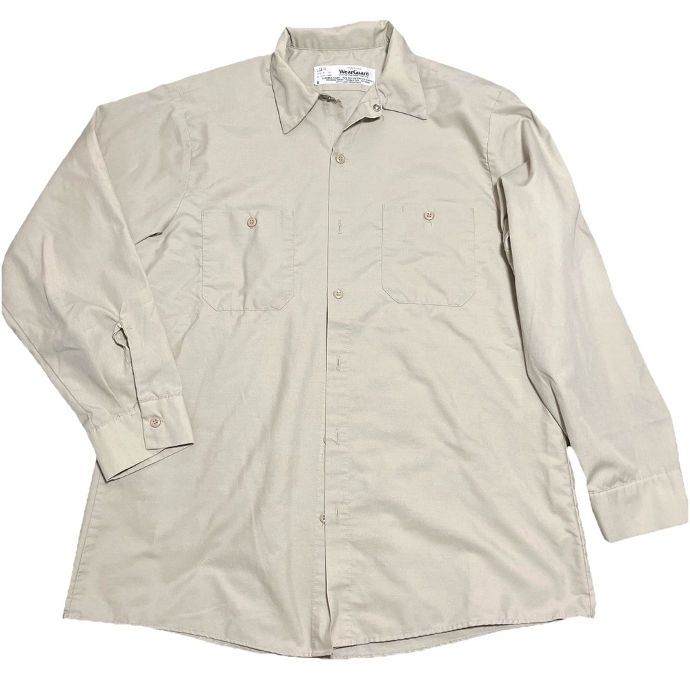 Men's WearGuard durable press long sleeve work shirt size large regular